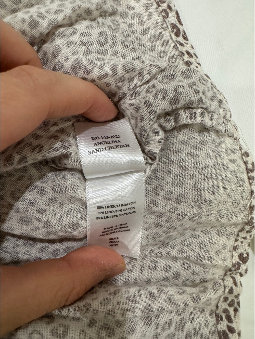 Rails Angelina Linen Blend Cheetah Print Mini Dress Small - Picture 6 of 8
